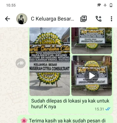 Pengiriman Papan Bunga Duka Cluster Vimala Hills